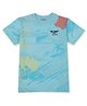 PALM TREE Half Sleeves Abstract Printed Tee - Blue