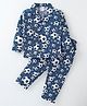 Ollypop Sinker Knit  Full Sleeves Night Suit Football Print - Blue
