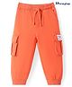 Honeyhap Premium 100% Cotton Knit Full Length Solid Lounge Pant With Bio Finish - Tigerlily Orange
