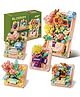 Elecart Flowers Building Set for Women - 4 In 1 3D Flower Picture Frames Building Sets, Rose Sunflower Botanical Collection Home Office Decor, Ideas Gift for Valentine Mother's Day Birthday Xmas Girls Adults