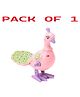 NEGOCIO Colorful Key Operated Jumping Wind up Interactive Walking Toys for Baby & Kids-Peacock Wind-up Toys-PACK OF 1- COLOR MAY VARY