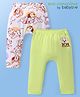 Babyoye Disney Interlock Full Length Diaper Leggings With 101 Dalmatians Graphic Pack of 2 - White & Light Green