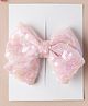 Knotty Ribbons Girls  Sequin Embellished Alligator Hair Clip - Light Pink