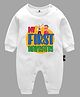 The Peppy Tend Navratri Theme 100% Cotton Full Sleeves My First Navratri Text Printed Romper - White