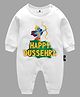 The Peppy Tend Navratri Theme 100% Cotton Full Sleeves Happy Dussehra Text Printed Romper - White