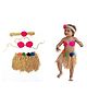 MOMISY Newborn Crochet Hula Outfit, Grass Skirt, Hawaiian Costume, Photo Prop, Baby Girl-Khaki
