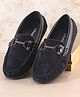 Pine Kids Slip On Loafers with Applique - Black