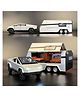 Magic wand 1:32 Scale Die-Cast CyberrTruck Pick-Up Trailer with 6 Openable Doors Pull Back Action,Lights & Music