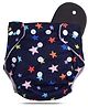 Devico Leakage Proof Reusable Cloth Diaper with 5 Layer High Absorbent Pad Nappy Pack of 1 - Black
