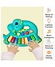 Planet of Toys Cartoon Dinosaur Baby Musical Learning Keyboard - Fun & Educational Musical Keyboard Toy for Toddlers - Colorful Lights & Sounds - Stimulates Creativity & Early Learning Skills - Teal