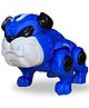 Planet of Toys Bully Pitbull - Large Interactive Toy with Crawling, Head-Shaking Action, Light-Up Eyes, and Sound Effects | High-Quality Material | Engaging Playtime Experience - Blue