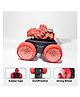 Planet of Toys Dinosaur Truck Off-Road with Light, Music, and Omni-Directional Driving | Universal Wheels, Lights on Wheels & Sounds | Interactive Fun for Kids - Red