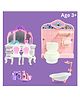 Planet of Toys Play House Set - Chair, Bathing Tub, Showers, Toothbrush Set, Cream, Soap, and Dressing Table - Complete Pretend Play Set for Kids