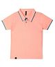 Earth Conscious Cotton Half Sleeves Solid Polo Tee - Peach