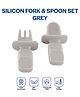 B4BRAIN Silicon Fork & Spoon Set - Grey
