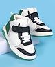 Pine Kids Casual Shoes with Velcro Closure & Tape Design - White & Green
