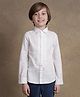 One Friday 100% Cotton Full Sleeves Solid Shirt - Off White
