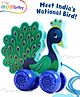 Intellibaby Premium Educational Colourful Pull Along Peacock Toy | For Early Walking & Interactive Play | Paediatrician Approved | BIS Certified | Multicoloured | Ideal for Gifting