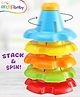 Intellibaby Multicoloured Rainbow Spin 'n' Stack Cones | Sorting & Stacking Toy | Ideal for Gifting | Cognitive Skills Development | Fine Motor Skills | Multicolour | Educator Recommended