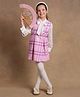 One Friday Full Sleeveless Checkered Bow Detailled Dress - Pink