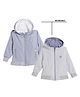 Okane Woven Full Sleeves Reversible Hooded Jacket With Patch Detailing - Mauve