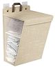 House of Quirk Wall Mounted Laundry Basket Foldable Clothes Hamper with Handles Household Organizer Storage Bin for Bedroom Hamper-Beige -Small