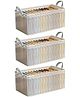 House of Quirk Durable Linen Closet Organizers and Foldablne Storage Baskets Rectangle Storage Boxes for Pants Bra Panty Socks Transparent Pack of 3