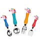 NIYAMAT Stainless Steel Pig Spoons Tableware Set Cutlery Spoon and Fork Set for Babies Set of 4