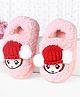 Oh! Pair Slip On Winter Shoes with Cap Applique - Pink