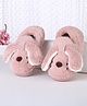 Oh! Pair Slip On Winter Shoes With Applique - Light Pink