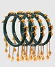 Zindura Alloy Pearls Gold-plated Bangles set for Girls and Women ( Green, 2.4 )