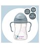 b.box Weighted Straw Cup Sipper for Babies 240 ml- Drink at Any Angle - Blue