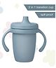 b.box Soft Silicone Spout Cup - Spill Proof & Transition Friendly with Removable Lid & Handles 240ml Capacity Ocean Blue