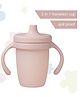 b.box Soft Silicone Spout Cup - Spill Proof & Transition Friendly with Removable Lid & Handles 240ml Capacity Blush Pink