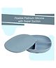 b.box Silicone Divider Suction Plate with Lid - Non-Slip Base & Leakproof Lid for Fuss-Free Mealtimes - Ocean Blue