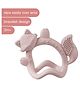 b.box Silicone Wrist Teether Fox - Soothing Relief for Teething Babies - Easy Grip & Safe Design - Blush Pink