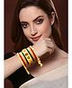 Zindura Alloy Pearls Gold-plated Chuda Bangles set for Girls and Women ( Off White, 2.2 )
