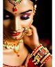 Zindura Alloy Pearls Gold-plated Chuda Bangles set for Girls and Women ( Red, 2.10 )