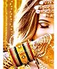 Zindura Alloy Pearls Gold-plated Chuda Bangles set for Girls and Women ( Yellow, 2.8 )