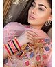 Zindura Alloy Pearls Gold-plated Chuda Bangles set for Girls and Women ( Pink, 2.6 )