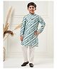 Stylo Bug Full Sleeves Leheriya Designed  Kurta Set - Green