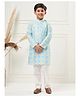 Stylo Bug Full Sleeves Abstract  Printed  Kurta Set - Blue