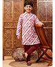 Stylo Bug Full Sleeves Leheriya Designed  Kurta Set -  Maroon