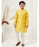Stylo Bug Full Sleeves Bandhej Designed  Kurta Set - Yellow