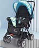 R for Rabbit Lollipop Lite Baby Stroller for 0 to 3 Years with 5 Point Safety Harness | Reversible Handlebar | Cushioned Seat with 3 Level Seats Recline / Lightweight Pram for kids (Blue Abstract)