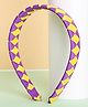 Arendelle Abstract Embroidered Hair Band - Yellow & Purple