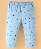 Ollypop Cotton Woven Full Length Beach Theme Print Lounge Pant - Sky Blue