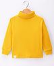Ollypop Interlock Knit Full Sleeves Turtle Neck Solid Color T-Shirt - Yellow