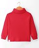 Ollypop Interlock Knit Full Sleeves Turtle Neck Solid Color T-Shirt - Red