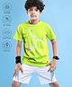 Pine Active Super Microfiber High Resistence Knit Half Sleeves Basketball Printed T-Shirt - Green